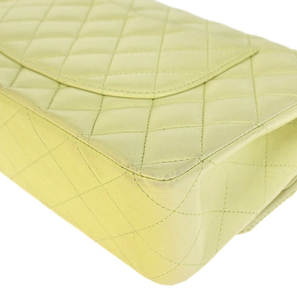 Chanel * 2011 Light Green Lambskin Medium Classic Double Flap Shoulder Bag