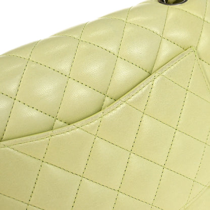 Chanel * 2011 Light Green Lambskin Medium Classic Double Flap Shoulder Bag