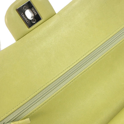 Chanel * 2011 Light Green Lambskin Medium Classic Double Flap Shoulder Bag