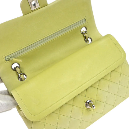 Chanel * 2011 Light Green Lambskin Medium Classic Double Flap Shoulder Bag