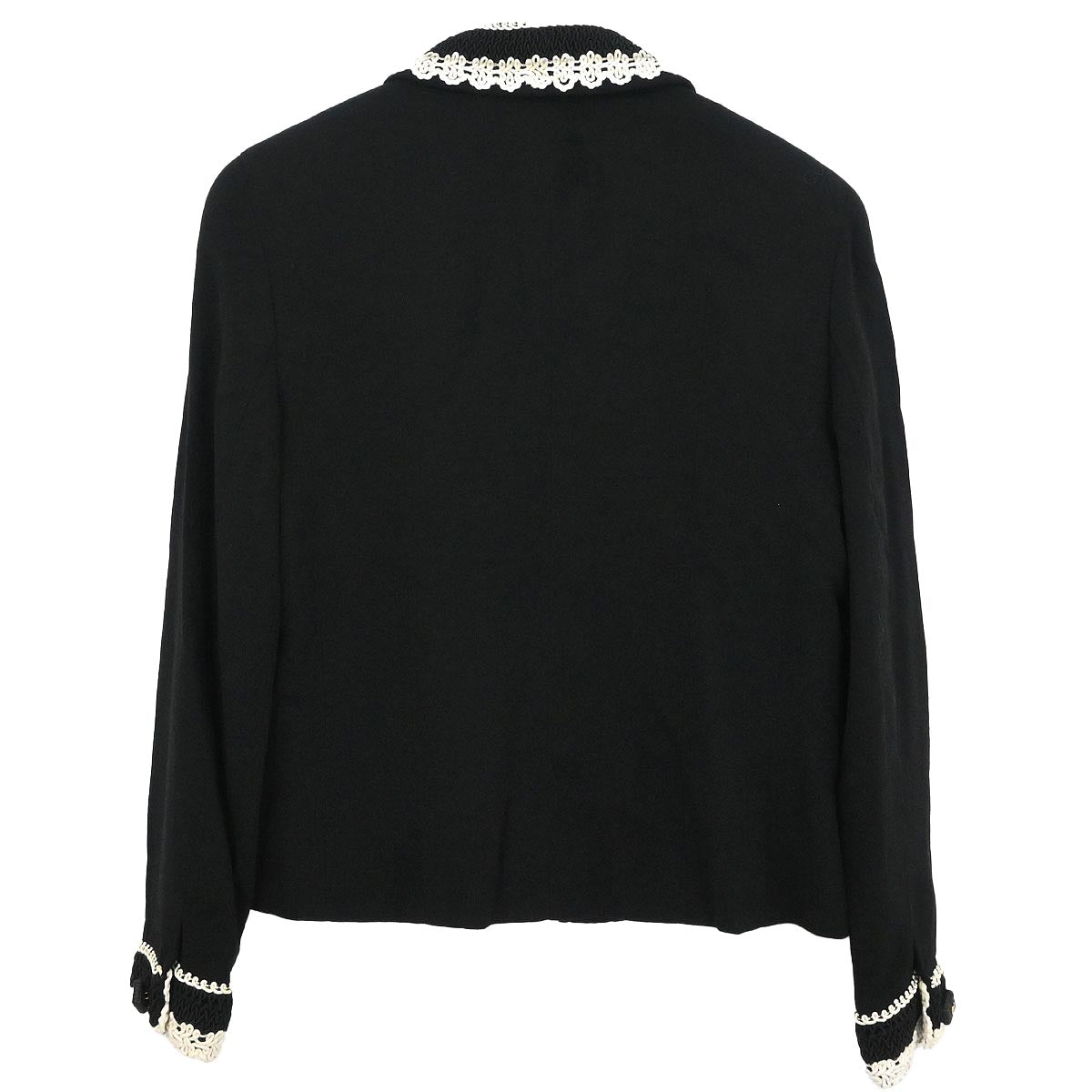 Chanel 1987 Single Breasted Jacket Black #38