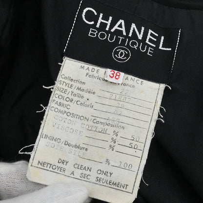 Chanel 1987 Single Breasted Jacket Black #38