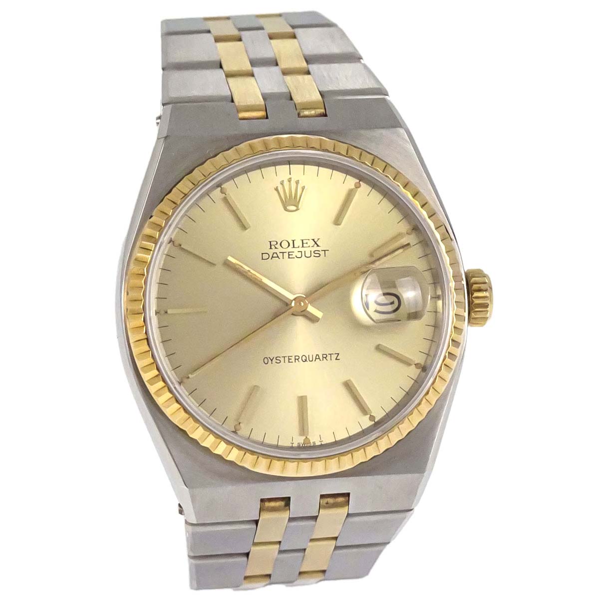 Rolex Oyster Datejust 36mm Ref.17013 Quartz Watch SS 18KYG