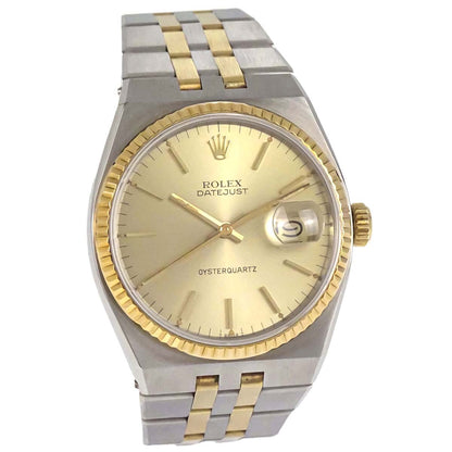 Rolex Oyster Datejust 36mm Ref.17013 Quartz Watch SS 18KYG