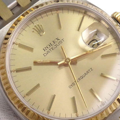 Rolex Oyster Datejust 36mm Ref.17013 Quartz Watch SS 18KYG