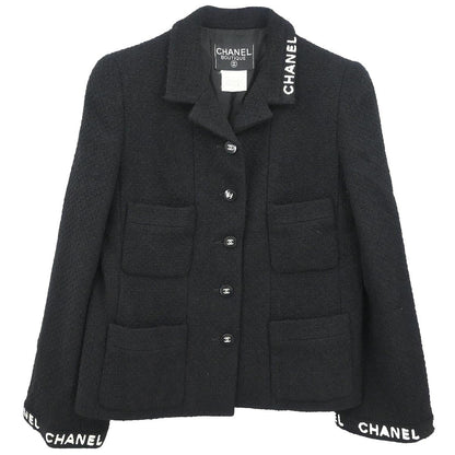 Chanel 1995 Single Breasted Jacket Black #38