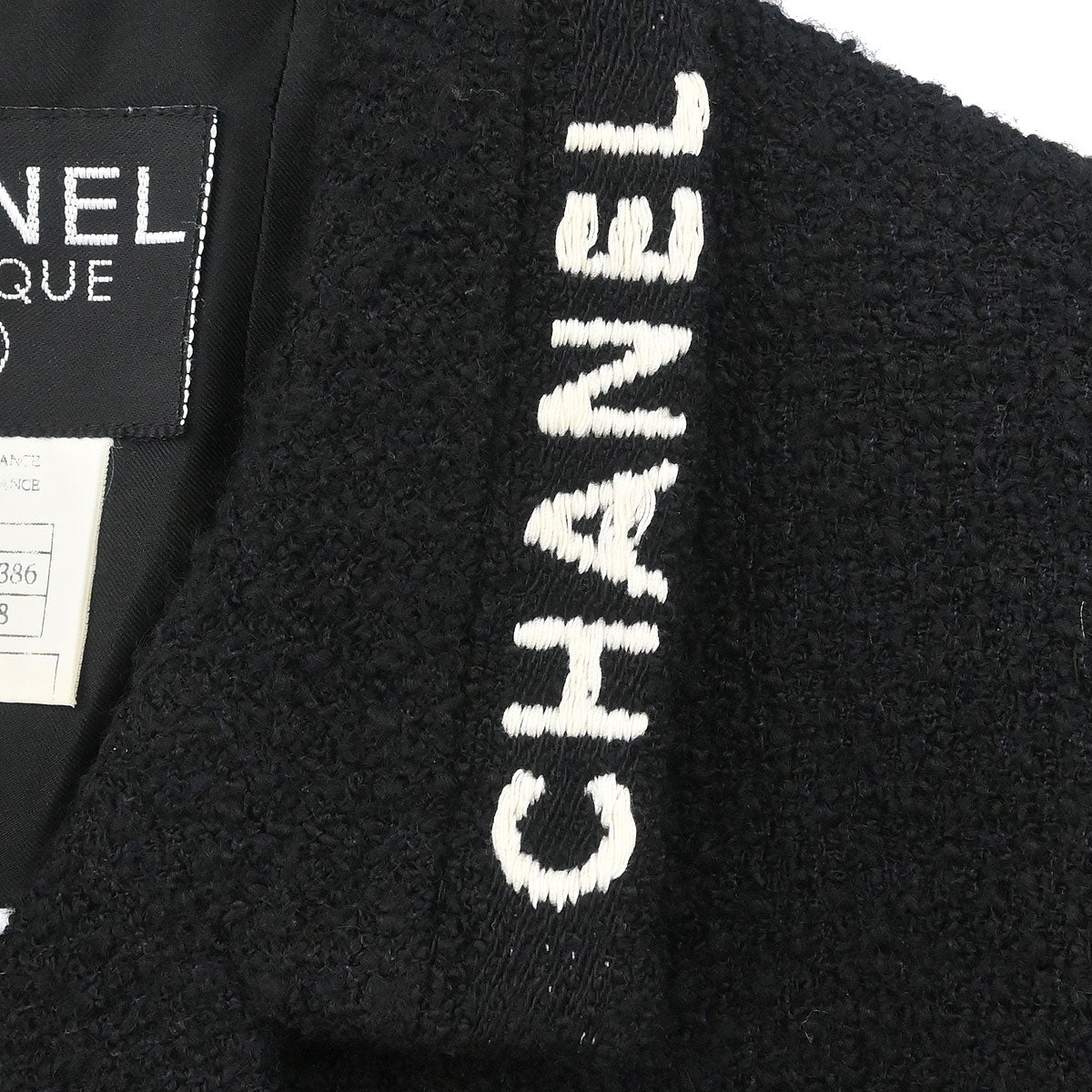 Chanel 1995 Single Breasted Jacket Black #38