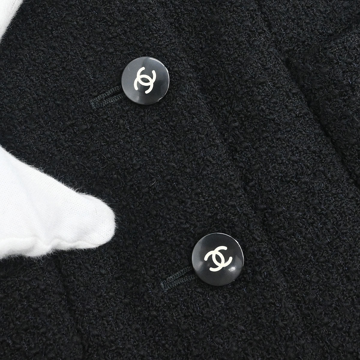 Chanel 1995 Single Breasted Jacket Black #38