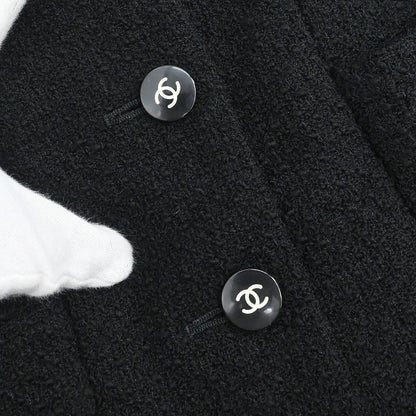 Chanel 1995 Single Breasted Jacket Black #38