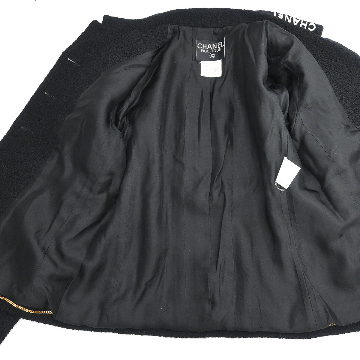 Chanel 1995 Single Breasted Jacket Black #38