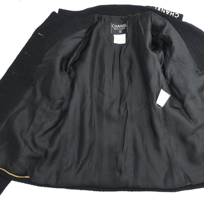 Chanel 1995 Single Breasted Jacket Black #38