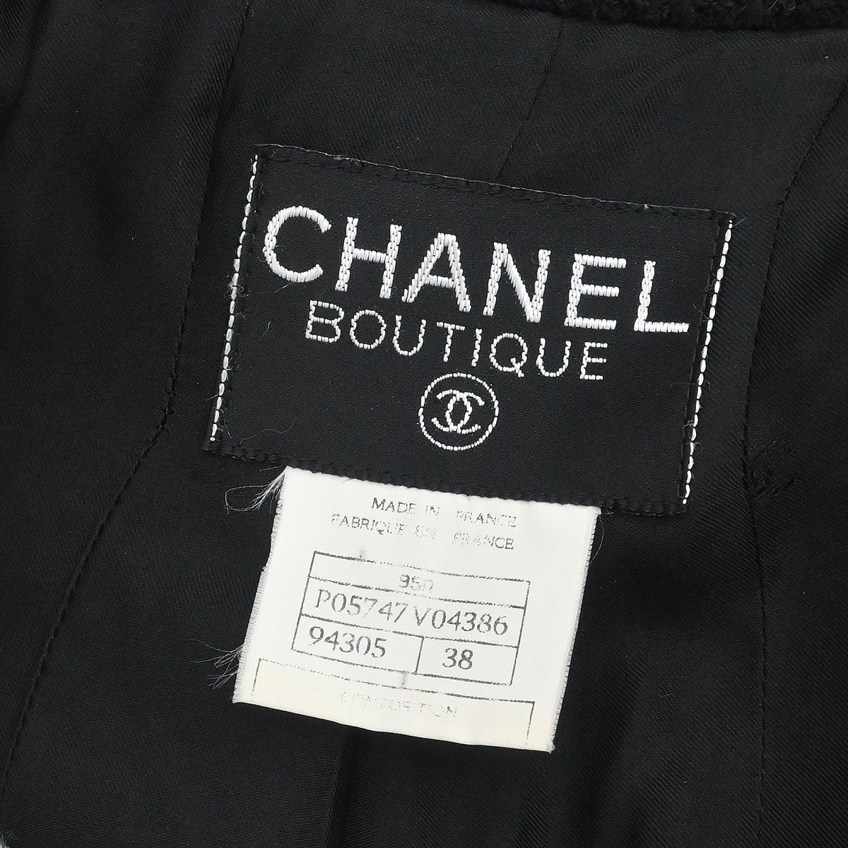 Chanel 1995 Single Breasted Jacket Black #38