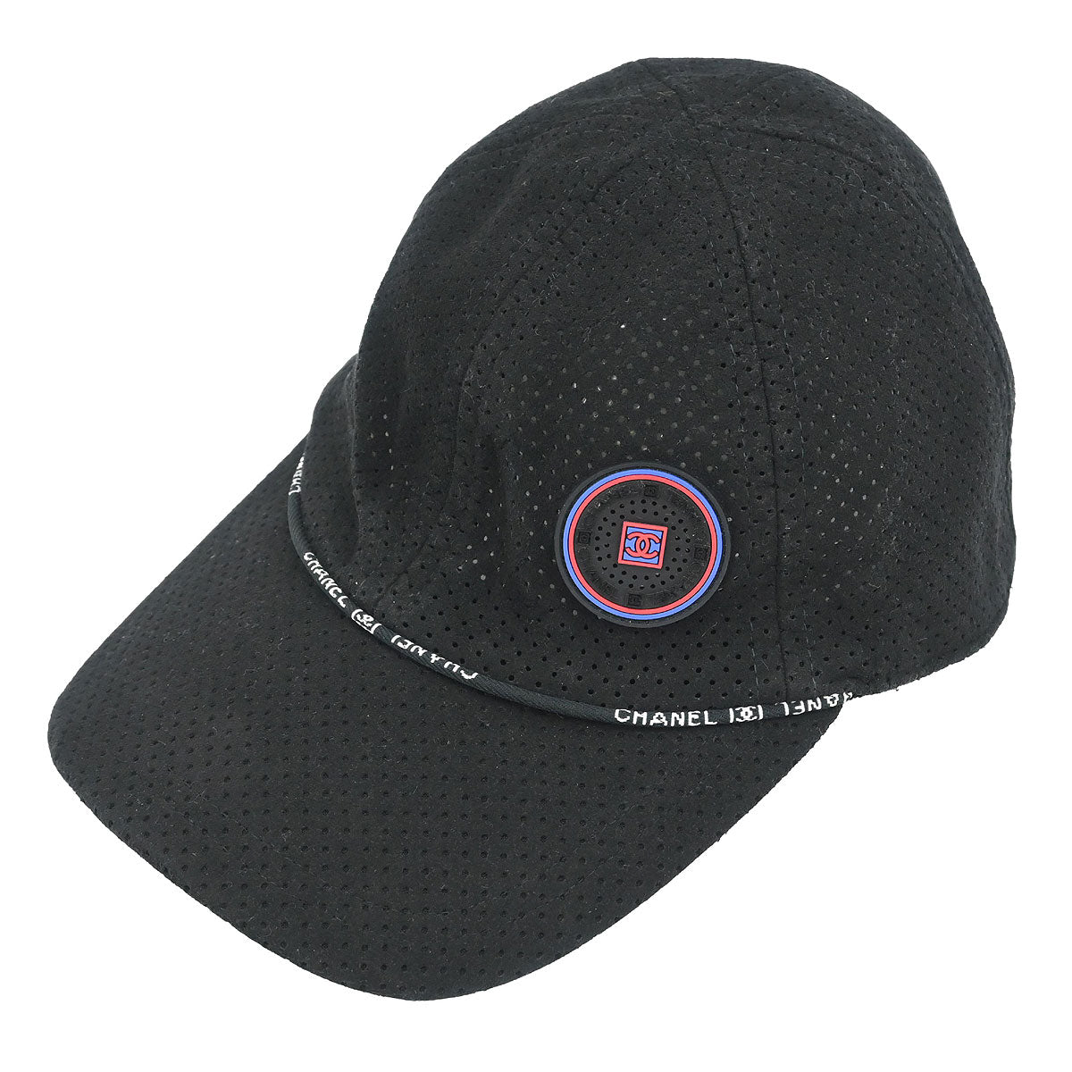 Chanel Cap Hat Black #M Small Good
