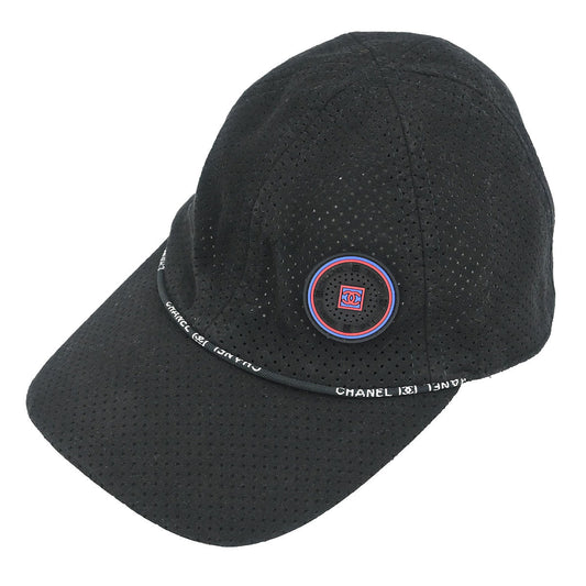 Chanel Cap Hat Black #M Small Good