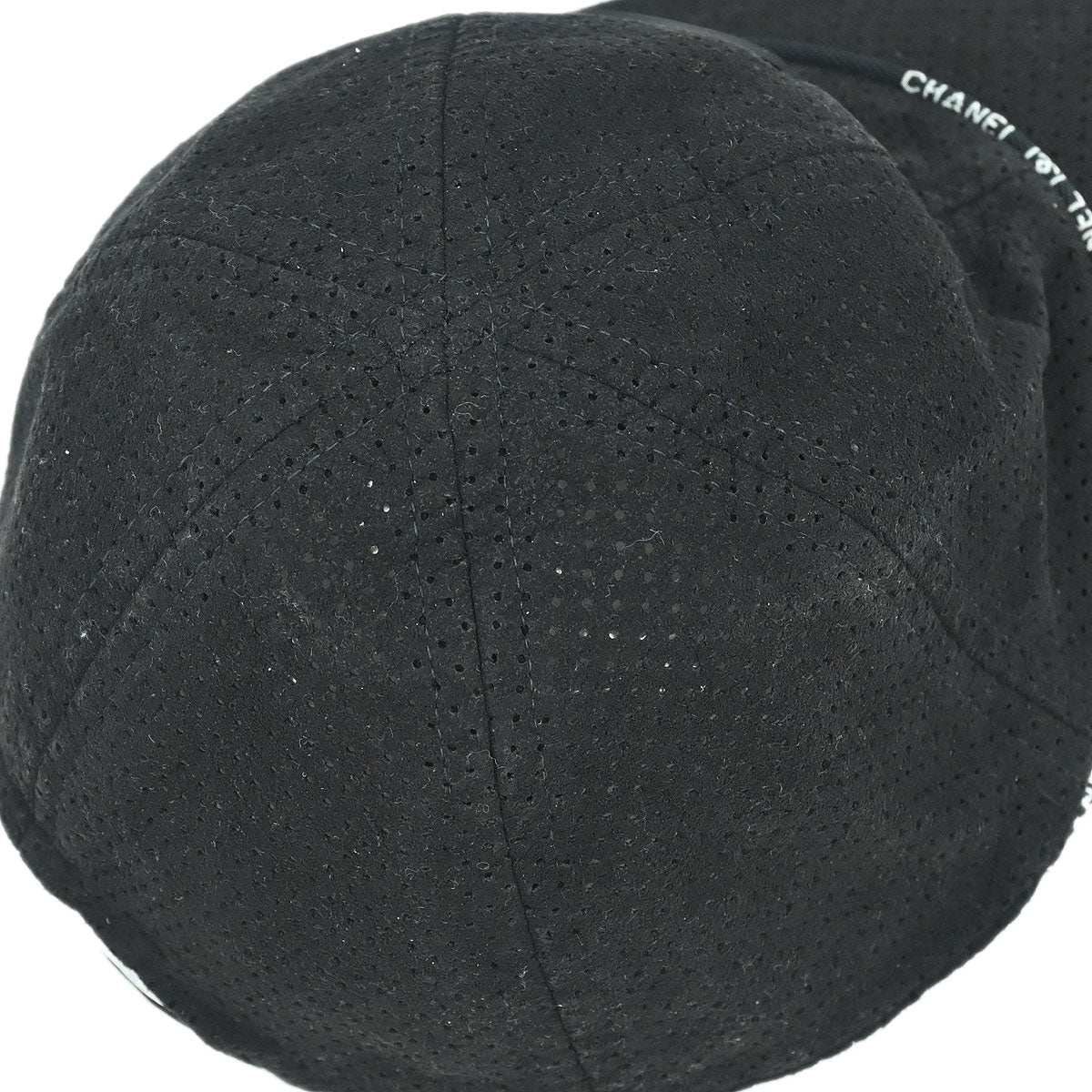 Chanel Cap Hat Black #M Small Good