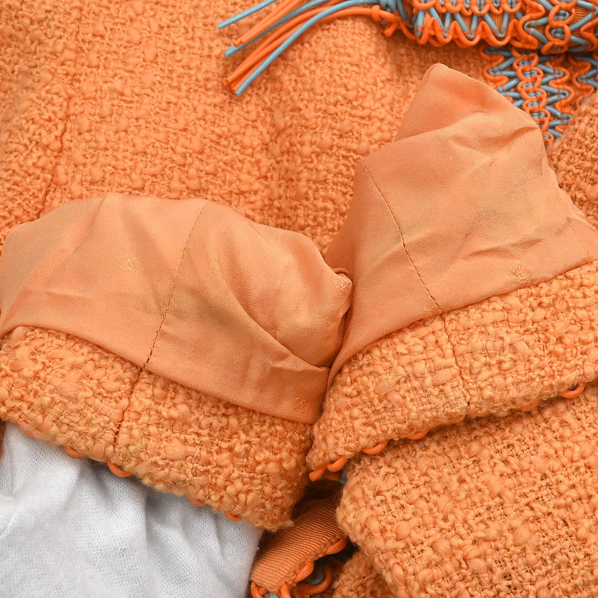 Chanel 1994 Setup Suit Jacket Skirt Orange #40