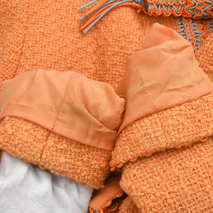 Chanel 1994 Setup Suit Jacket Skirt Orange #40