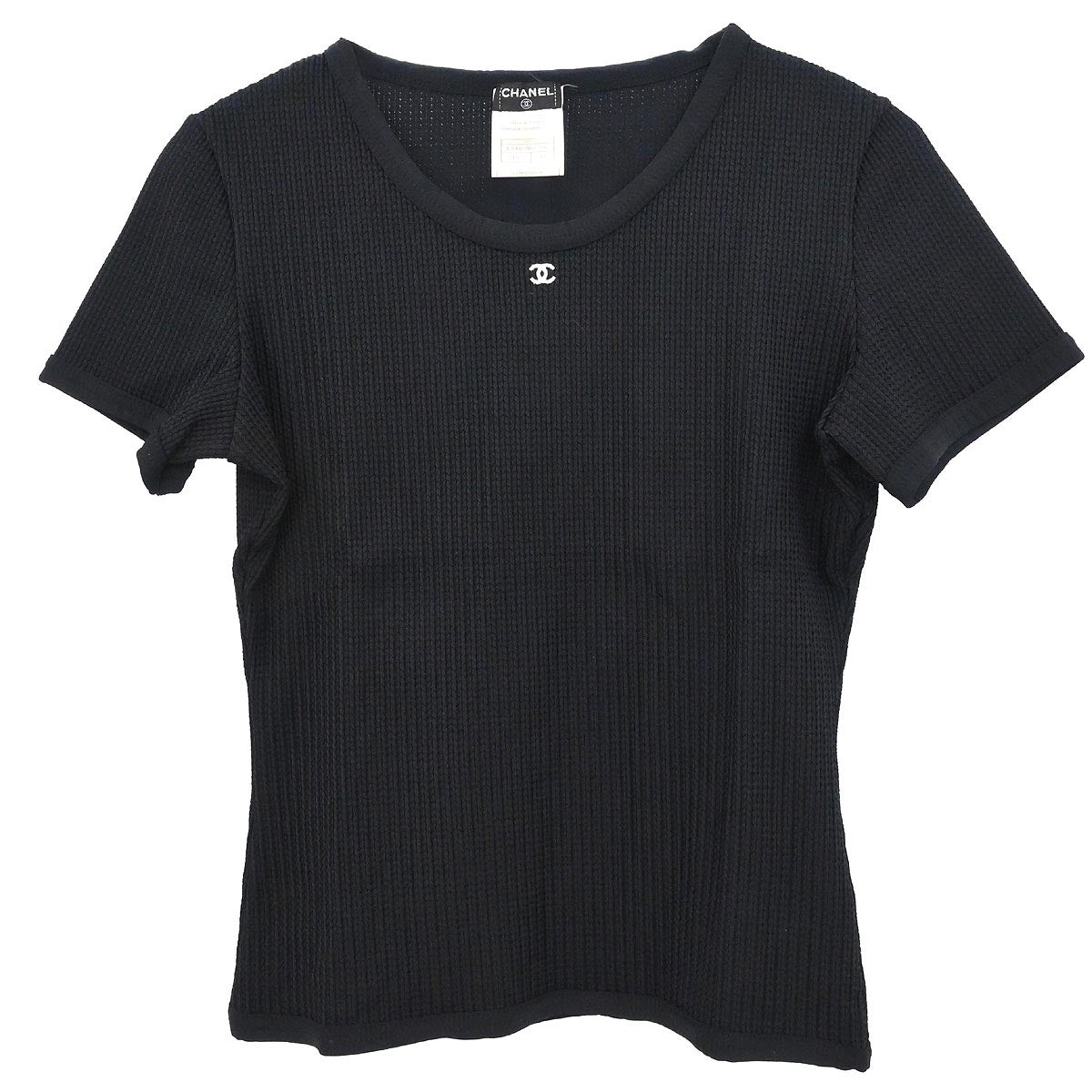 Chanel 1998 Short Sleeve Top T-shirt Black #42