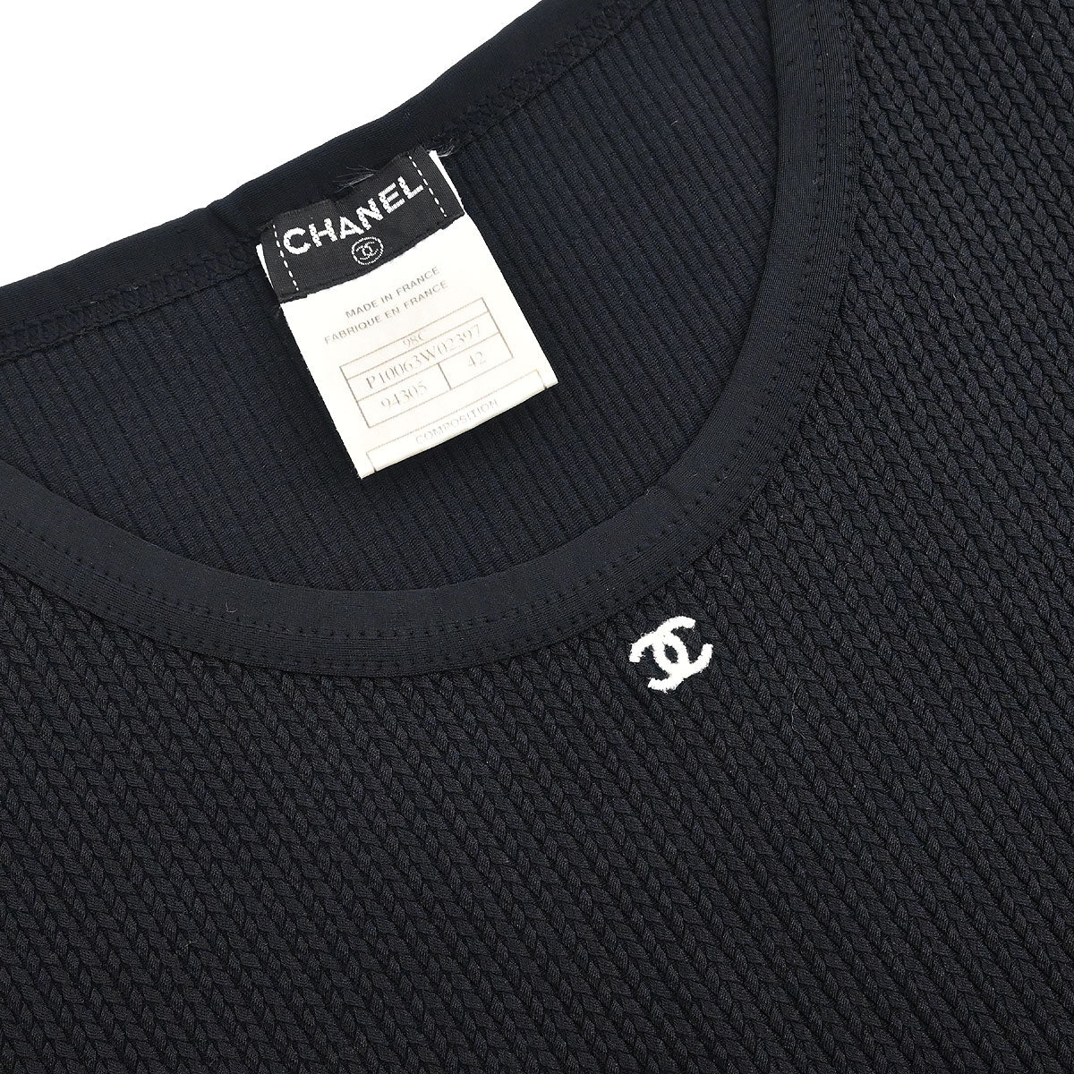 Chanel 1998 Short Sleeve Top T-shirt Black #42
