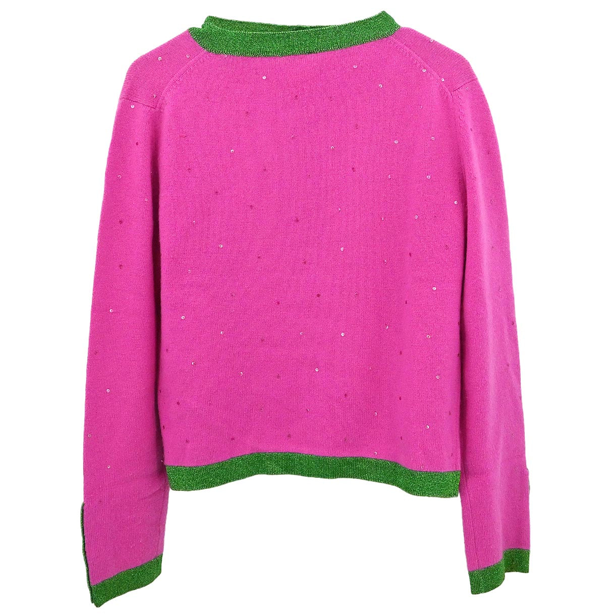 Chanel 1996 Ensemble Cardigan Short Sleeve Top Pink #42