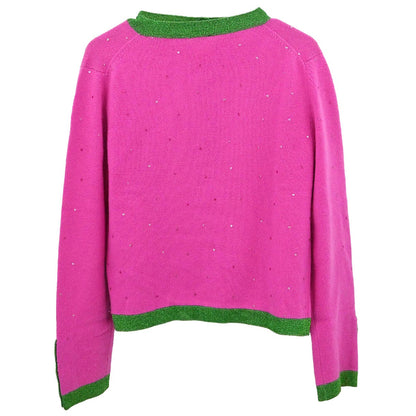 Chanel 1996 Ensemble Cardigan Short Sleeve Top Pink #42