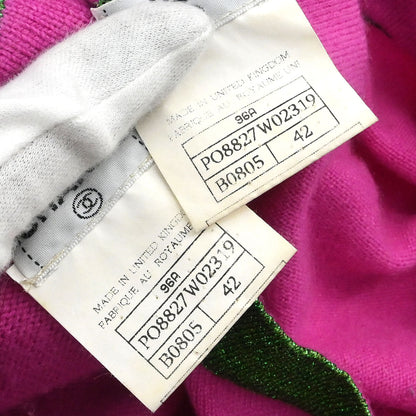 Chanel 1996 Ensemble Cardigan Short Sleeve Top Pink #42