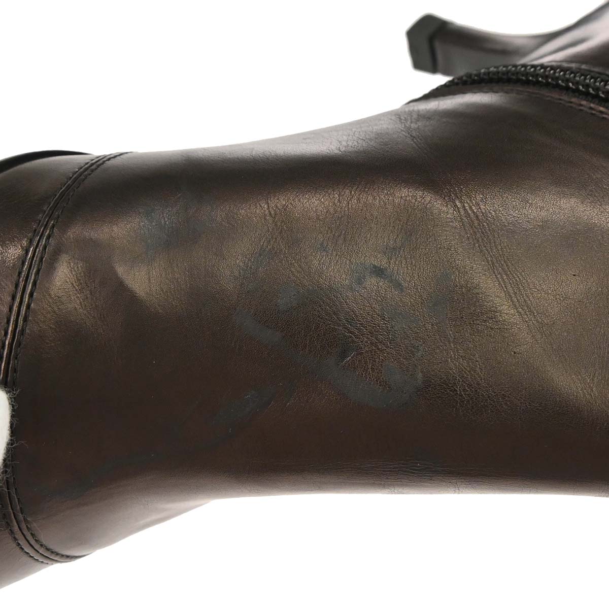 Louis Vuitton * Brown Leather Short Boots Shoes #36 1/2