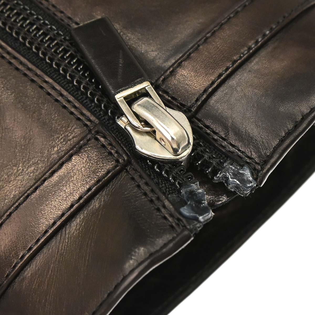 Louis Vuitton * Brown Leather Short Boots Shoes #36 1/2