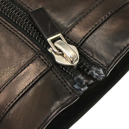 Louis Vuitton * Brown Leather Short Boots Shoes #36 1/2