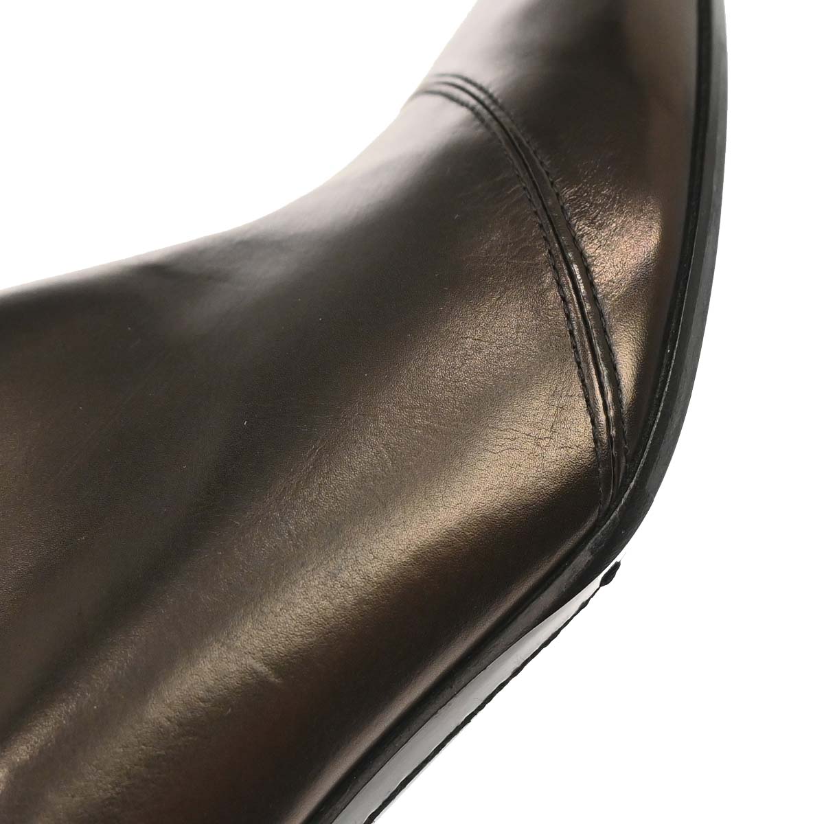 Louis Vuitton * Brown Leather Short Boots Shoes #36 1/2