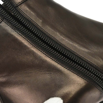 Louis Vuitton * Brown Leather Short Boots Shoes #36 1/2
