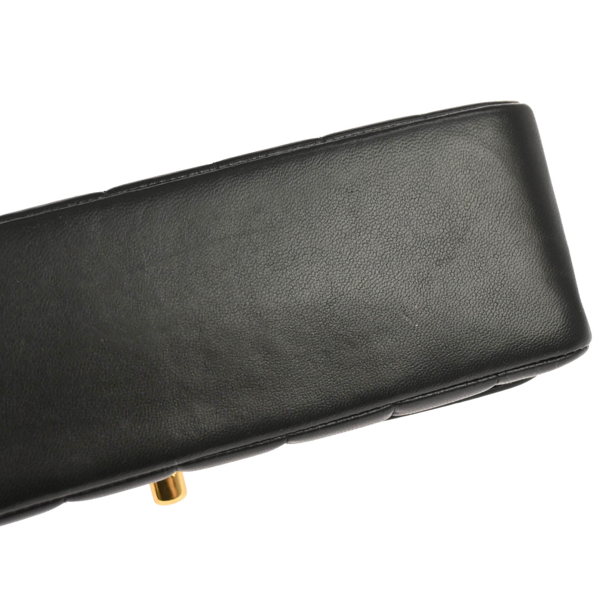 Chanel 1994-1996 Black Lambskin Mademoiselle Single Flap Shoulder Bag