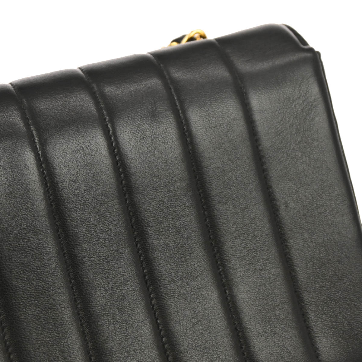 Chanel 1994-1996 Black Lambskin Mademoiselle Single Flap Shoulder Bag