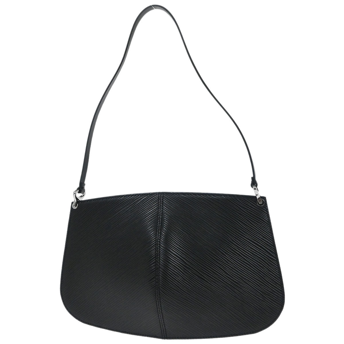 Louis Vuitton Black Epi Pochette Demi-lune Handbag M52622