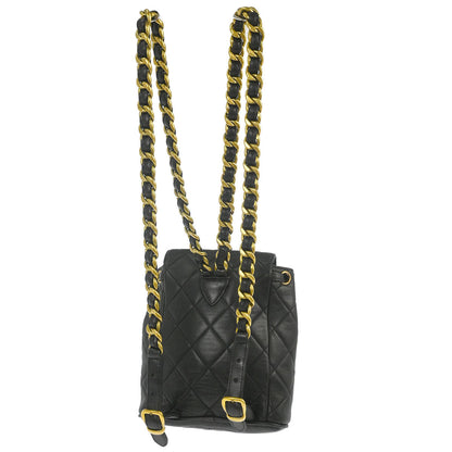 Chanel Black Lambskin Duma Backpack Small