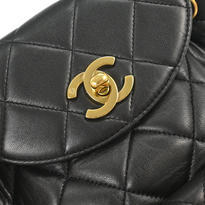 Chanel Black Lambskin Duma Backpack Small