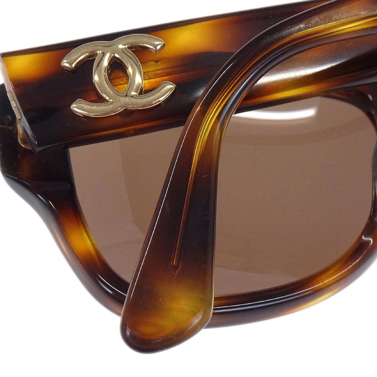 Chanel Sunglasses Eyewear Brown Small Good