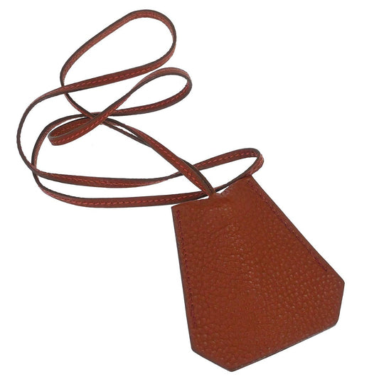 Hermes by Margiela Fauve Taurillon Clemence Clochette Necklace