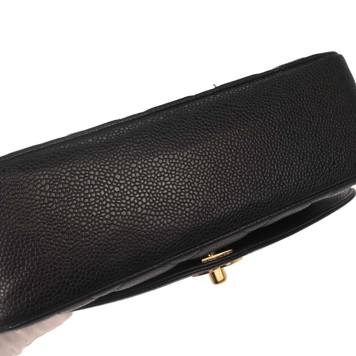 Chanel 1996-1997 Black Caviar Skin Small Diana Shoulder Bag