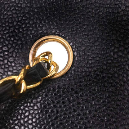 Chanel 1996-1997 Black Caviar Skin Small Diana Shoulder Bag