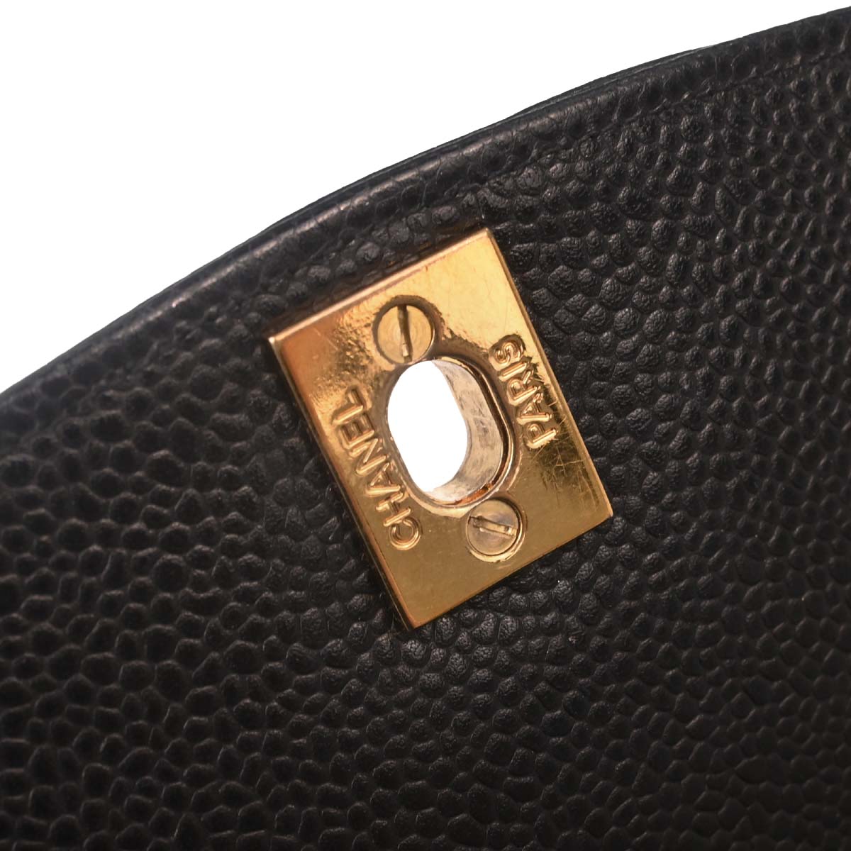 Chanel 1996-1997 Black Caviar Skin Small Diana Shoulder Bag