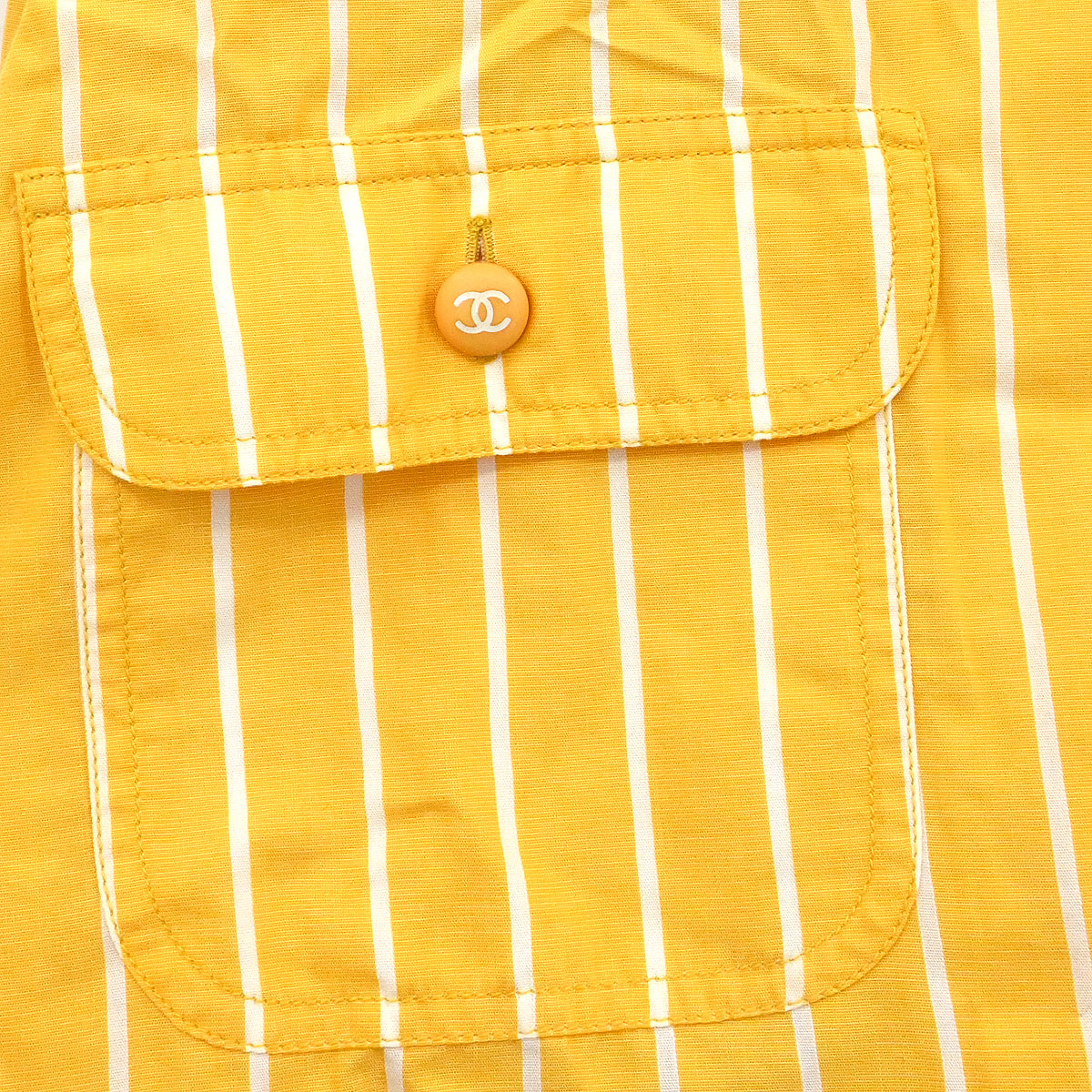 Chanel Setup Suit Shirt Pants Yellow #38
