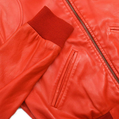 Chanel Zip Up Jacket Red #42