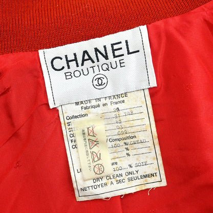 Chanel Zip Up Jacket Red #42