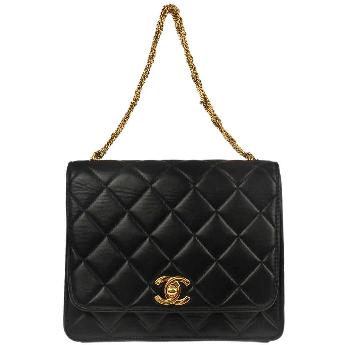 バッグ Chanel Chanel 1997-1999 Black Lambskin Handbag – AMORE Vintage Tokyo