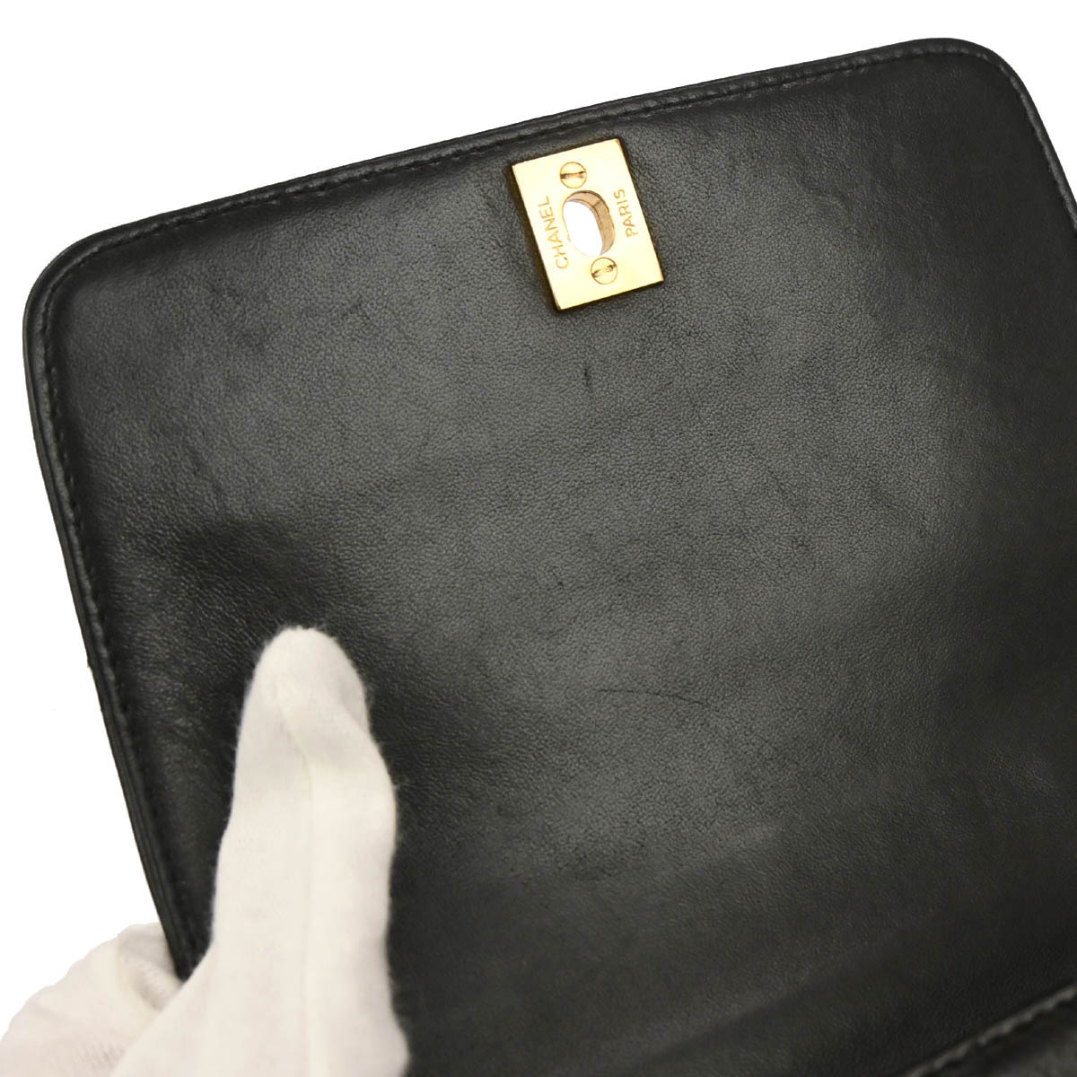 Chanel 1997-1999 Black Lambskin Handbag