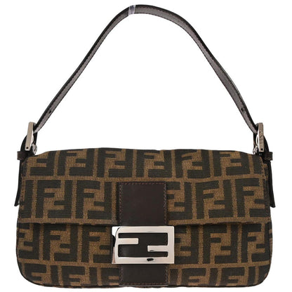 Fendi Brown Zucca Baguette Handbag