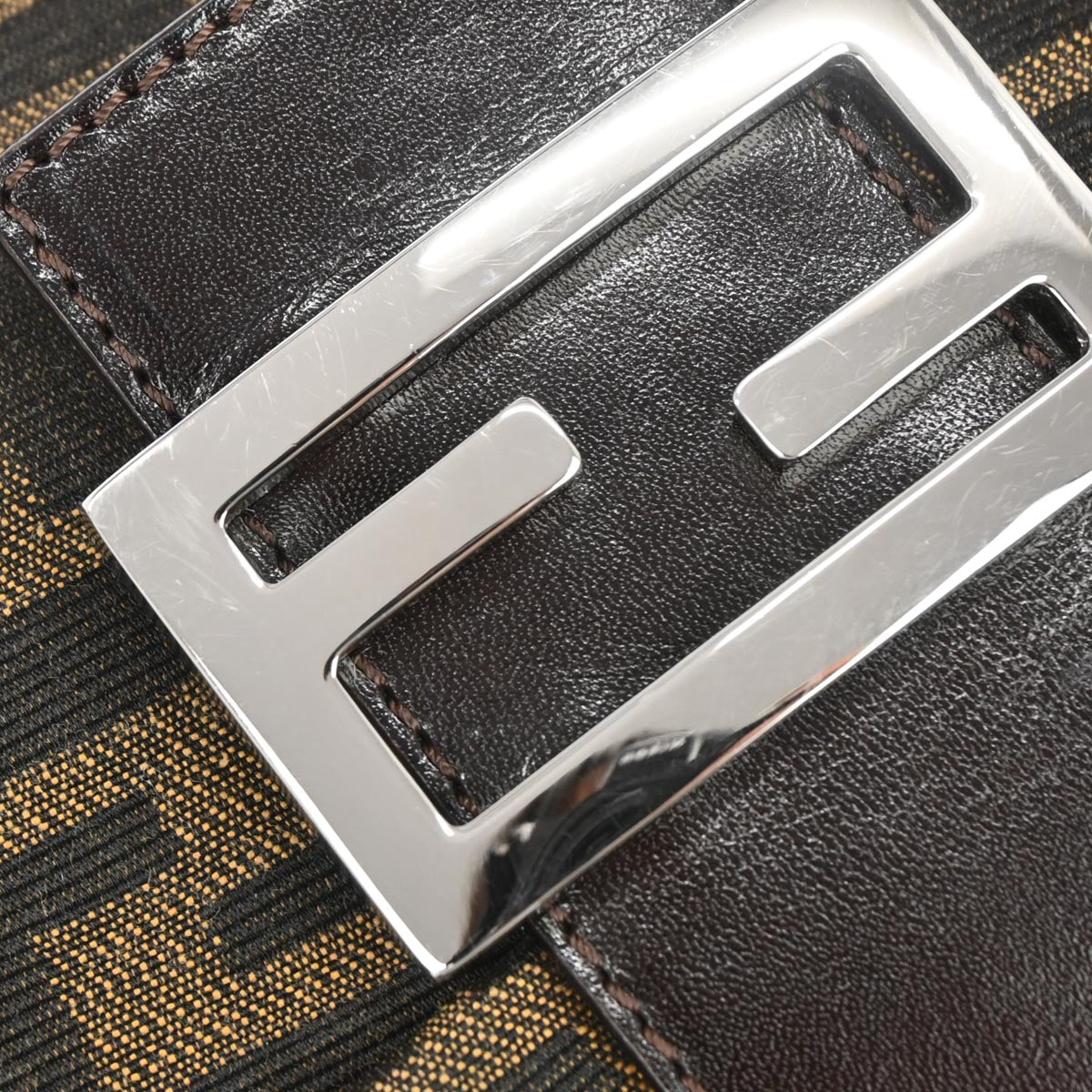 Fendi Brown Zucca Baguette Handbag