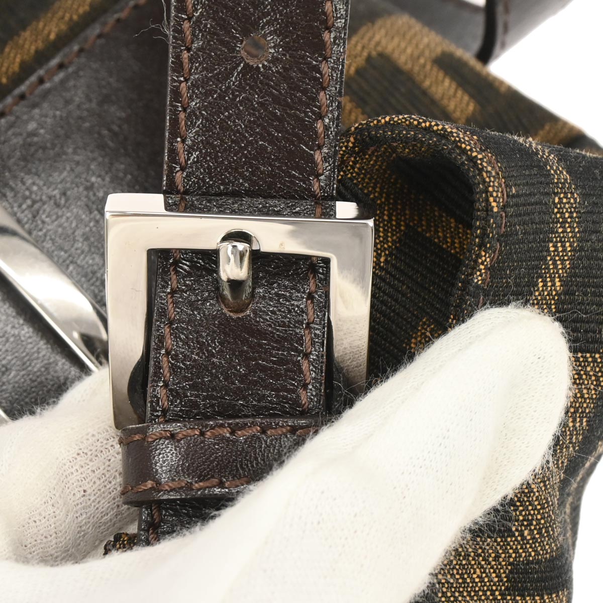 Fendi Brown Zucca Baguette Handbag