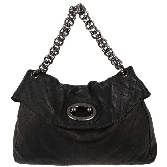 Chanel 2006-2008 Black Lambskin Chain Handbag